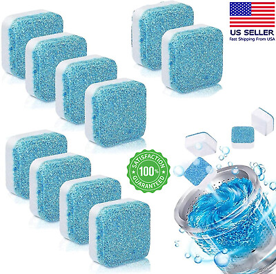 #ad 12 24 36 Pcs Washing Machine Cleaner Descaler Deep Solid Cleaning For HE Tablets $8.99
