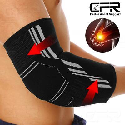 #ad Copper Elbow Brace Compression Support Sleeve Arthritis Tendon Joint Pain Wrap $10.99