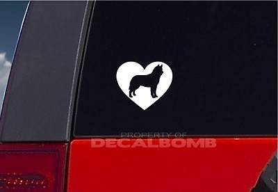 #ad I love my HUSKY dog heart decal sticker pet animal breed puppy $3.49