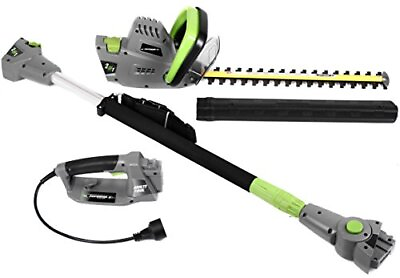 #ad Earthwise CVPH43018 Corded 4.5 Amp 2 in 1 Convertible Pole Hedge TrimmerGrey $111.29