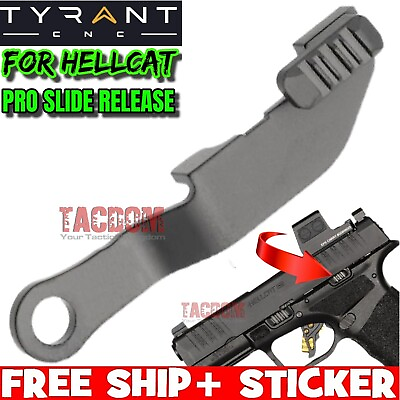 #ad Tyrant Designs GREY Extended Slide Release Catch Lock f Springfield Hellcat Pro $34.94