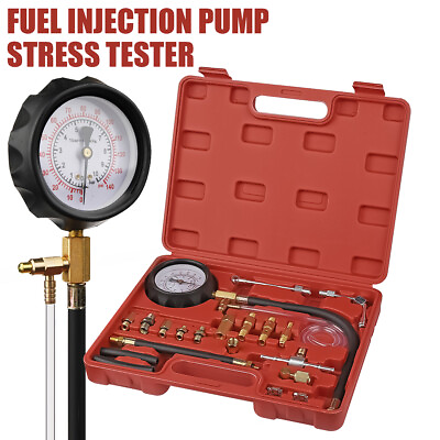 #ad 0 140PS Fuel Injection Pressure Tester Kit Fuel Pressure Gauge Gasoline Gas Set $27.26