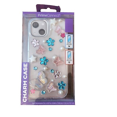 #ad iPhone 14 13 Prime Connect Jeweled Butterfly Flower Case $12.95
