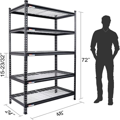 #ad #ad WORKPRO 5 Tier Metal Storage Shelving Unit 24quot;D x 48quot;W x 72quot;H Storage Rack Shelf $176.99