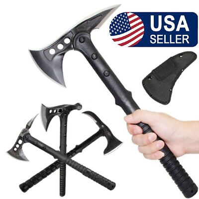 #ad 16quot; Tactical Survival Axe Tomahawk Survival Hatchet Stainless Steel Camping Hunt $17.93