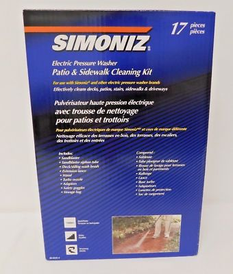 #ad Simoniz Electric Pressure Washer Patio and Sidewalk 17 piece Cleaning Kit $12.75