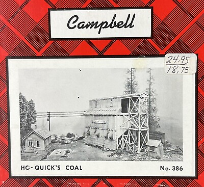 #ad Campbell Scale Models Quick’s Coal #386 Unassembled Craftsman Kit  NIB $49.95