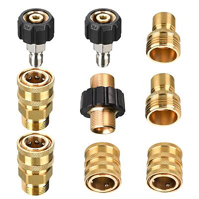 #ad Pressure Washer Adapter Set M22 to 3 8 Inch Quick Connect 3 4 Inch to Quick... $36.09