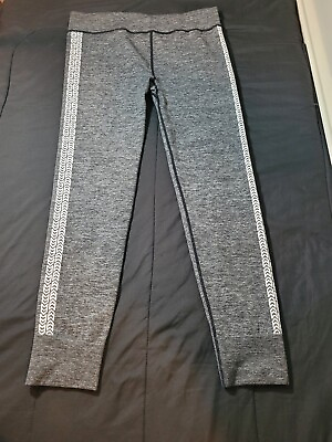 #ad SHOSHO Womens Size S M Pull On Gray Polyester Blend Pants Leggings Preowned $6.99