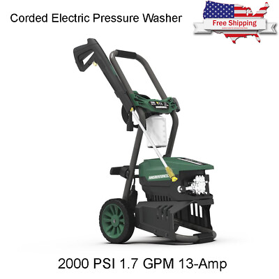 #ad 2000 PSI 1.7 GPM 13 Amp Universal motor Corded Electric Pressure Washer Cleaner $349.99