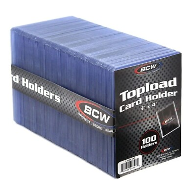 #ad 100 BCW 3x4 Regular Card Toploaders 1 X 100 count New Sealed Free Shipping $13.99