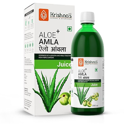 #ad Krishna#x27;s Aloe Vera Amla Mix Juice 500 ml A Perfect Mix for Healthy Skin $24.99
