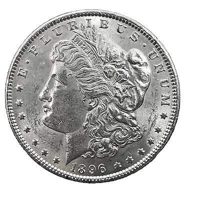 #ad 1896 P Morgan Dollar Choice BU UNC 90% Silver $1 U.S Coin # 1385 $84.95