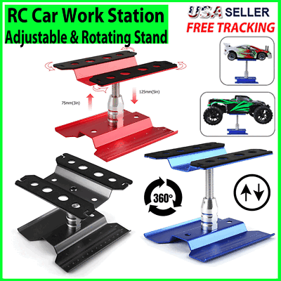 #ad Model Repair Station Work Stand Rotate 360° For 1 8 1 10 RC Car Assembly Tool $13.95