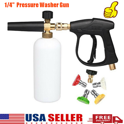 #ad 1 4quot; Pressure Washer Gun Snow Foam Car Wash Soap Lance Cannon Spray Jet Bottle $34.99