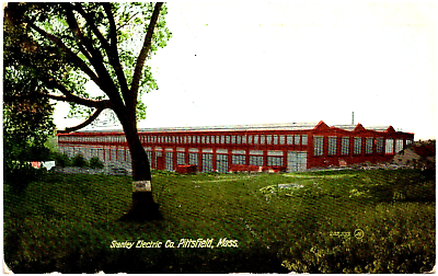 #ad #ad Postcard Stanley Electric Company Pittsfield Mass. Power Plant Clothesline $11.98