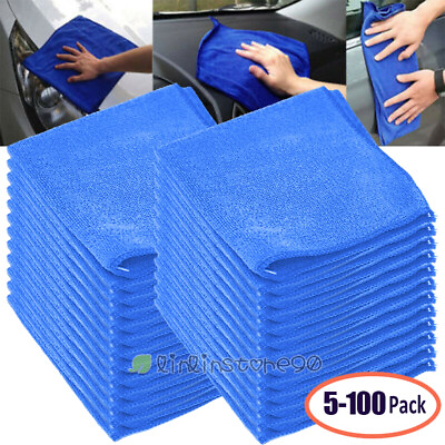#ad LOT BULK Microfiber Cleaning Cloth Towel Rag Car Polishing No Scratch Detailing $8.69