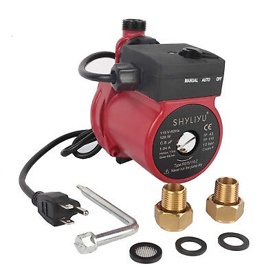 #ad #ad SHYLIYU 115V 60Hz 3 4 inch Outlet Cast Iron Pressure Booster Pump Hot Water A... $127.19
