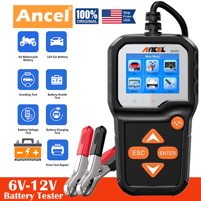 #ad 6V 12V Digital Car Battery Tester Load Charging Cranking Test Analyzer 2000CCA $41.39