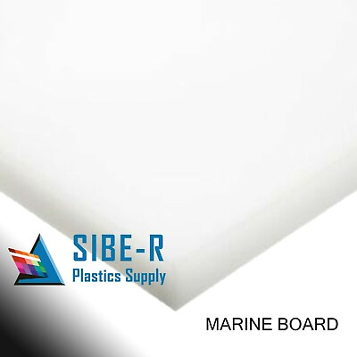 #ad MARINE BOARD HDPE HIGH DENSITY POLYETHYLENE WHITE 1quot; THICK PICK YOUR SIZE^ $66.33