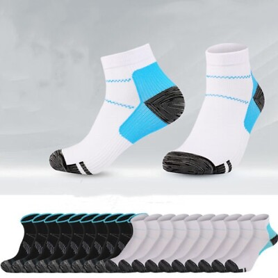 #ad Compression Ankle Socks Pain Support Sleeves Brace Relief Plantar Fasciitis Foot $12.79
