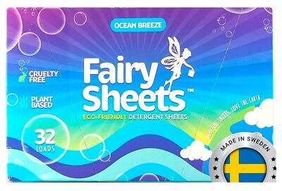 Laundry Detergent Sheets Fairy Sheets 32 Sheets Ships From USA $13.97