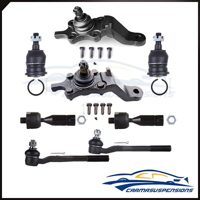 #ad 8 pieces Outer Inner Tie Rod Ends Kit Fit For 96 02 Toyota 4Runner Suspension $66.93