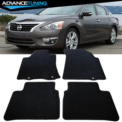 #ad Fits 13 18 Nissan Altima Black Nylon Anti slip Front Rear Floor Mats Carpet 4PCS $49.99