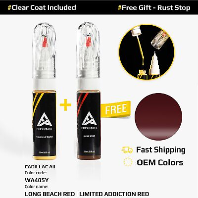 #ad Car Touch Up Paint For CADILLAC All Code: WA405Y LONG BEACH RED Scratch Fix $23.99
