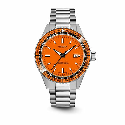 #ad Jenny JE122001001 Men#x27;s Caribbean H.R.V. Orange Swiss Automatic Watch $566.37