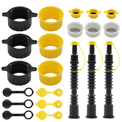#ad 3PK Replacement Spout with Vent Kit for Old Gas Can Fill Fuel Diesel Water Jug $14.86