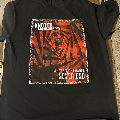 #ad #ad Knotts Scary Farm T Shirt Mens M Black “Where Nightmares Never End “ $13.20