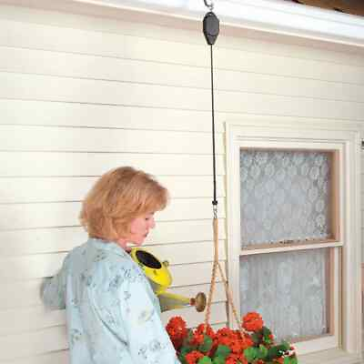 #ad Retractable Pull A Plant Pully Home Porch Patio Hanging Planter Birdhouse Hanger $16.99