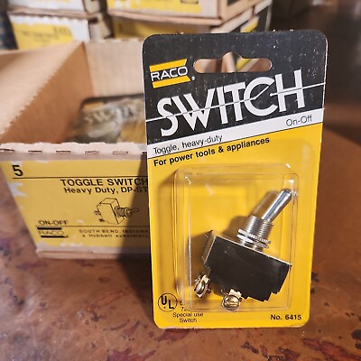 #ad Box Of 5 Raco Heavy Duty Toggle Switch DPST USA 20A 1.5HP $59.99