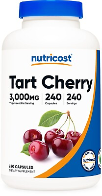 #ad Nutricost Tart Cherry Extract 3000mg Equivalent 240 Vegetarian Capsules $14.95