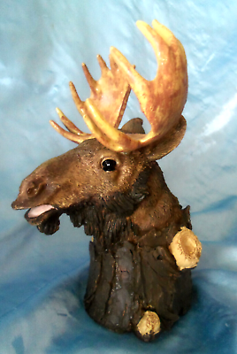 #ad Moose Head Bust Figurine 8quot; $25.00