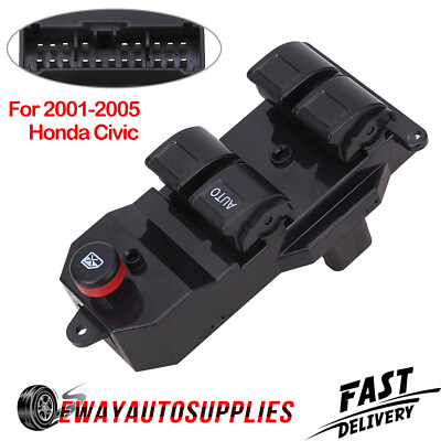 #ad Power Master Window Control Switch For 2001 2005 Honda Civic Door Switch Front $9.99