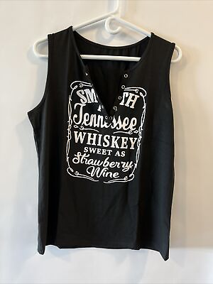 #ad Smooth As Tennessee Whiskey Tank Top Women’s Large Country Music $10.00