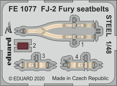 Eduard 1 48 N.American FJ 2 Fury Seatbelt STEEL Kitty Hawk FE1077 #ad #ad $5.35