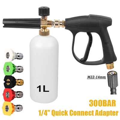 #ad Snow Foam Washer Gun Car Wash Soap Lance Cannon Spray Pressure Jet Bottle Nozzle $23.99