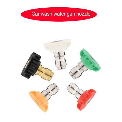 #ad 5 Color Pressure Washer Spray Tips Nozzles High Power Kit Quick Connect 1 4quot; Set $5.29