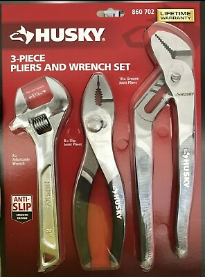 Husky 860 702 Pliers and Wrench 3 Piece Set #ad #ad $26.00