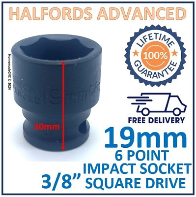 #ad Halfords Advanced 19mm 3 8quot; Square Drive Impact Socket New Lifetime Guarantee GBP 7.49