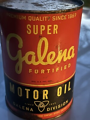 #ad Vintage Galena 1 Qt Motor Oil See 60 Unopened Ohio Pennsylvania $350.00