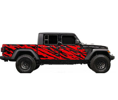 #ad Graphic Mud Splash Car Side Sticker For Jeep Gladiator Bed Trunk Decal 2018 2021 $129.99