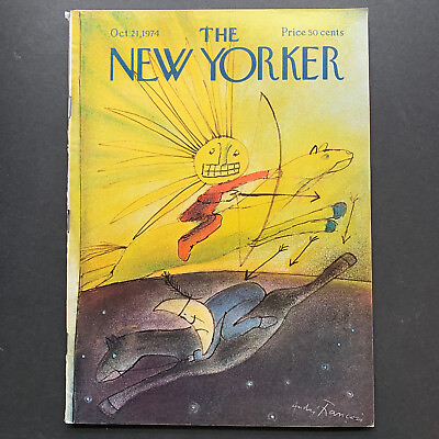 #ad The New Yorker Magazine Oct 21 1974 Complete Art: Francois Sun vs. Moon $9.99