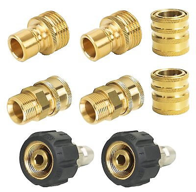 #ad Xiny Tool Pressure Washer Adapter Set Quick Disconnect Kit with M22 Metric Male $26.70