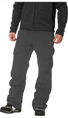 #ad Gerry Men#x27;s Water Resistant Fleece Lined 4 Way Stretch Snow Pants Grey Size L $33.95