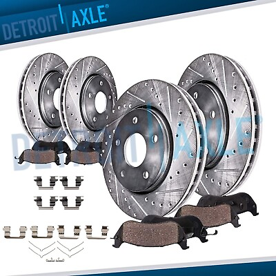 #ad Front amp; Rear Drilled Disc Rotors Brake Pads for 2008 2009 2013 Nissan Rogue $179.77