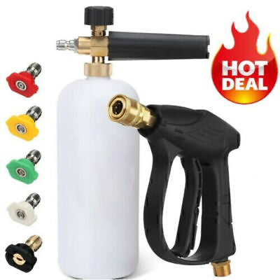 #ad 1 4quot; Snow Foam Lance Cannon Soap Bottle Sprayer for Pressure Washer Gun Car Wash $16.79